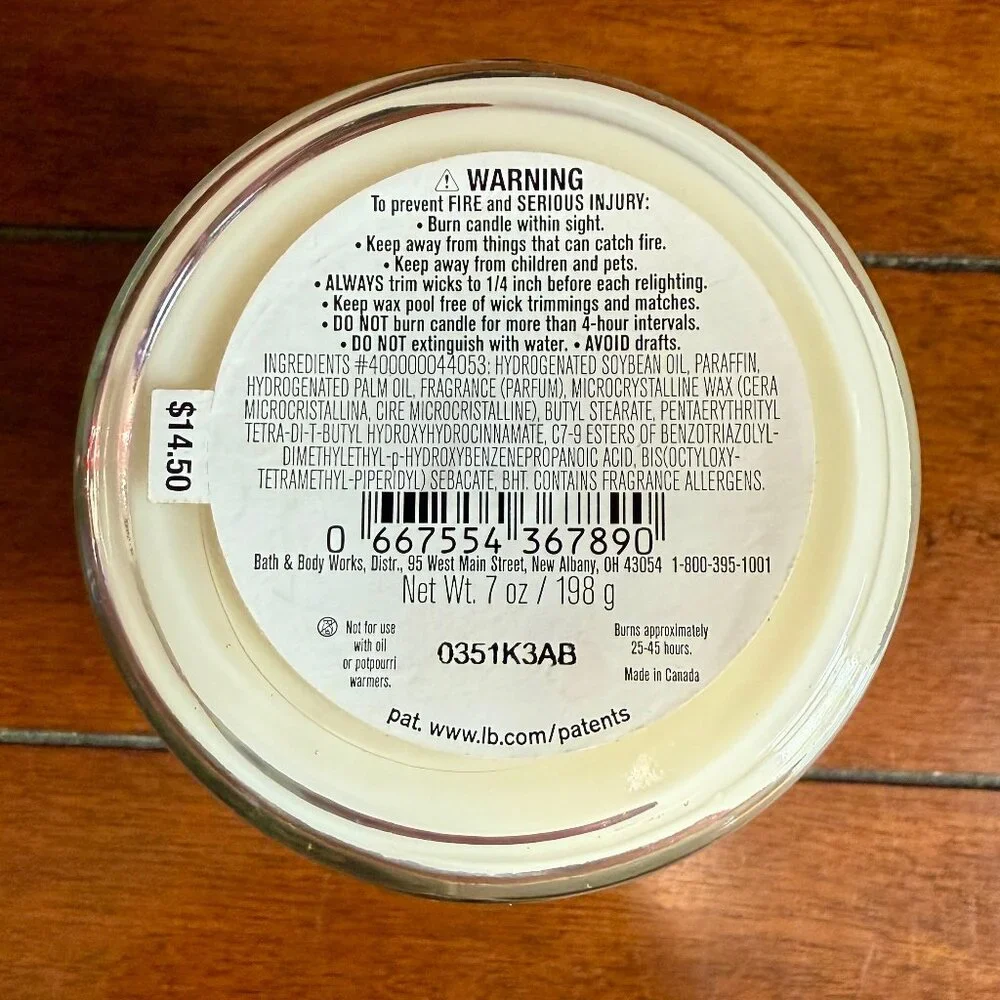 NEW HIBISCUS WATERFALLS Single Wick Candle Bath & Body Works - Picture 3 of 3